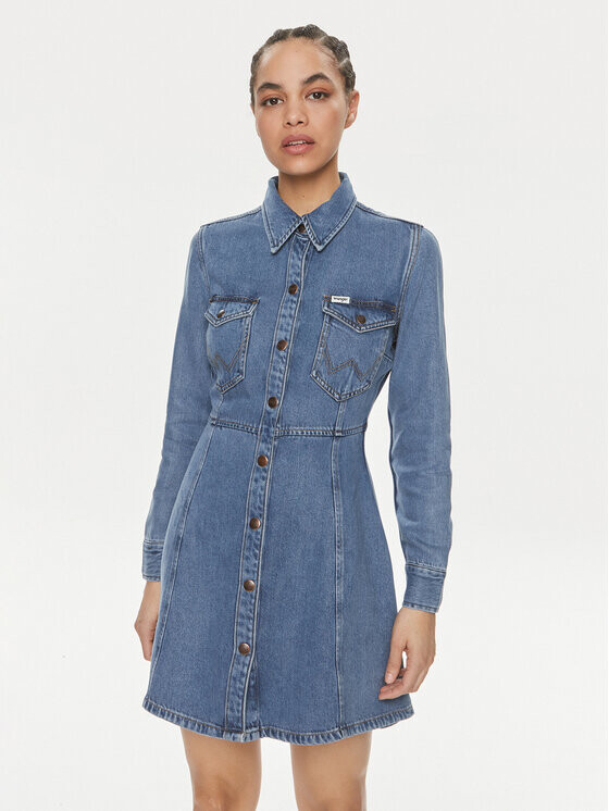 

Джинсовое платье стандартного кроя Wrangler, синий