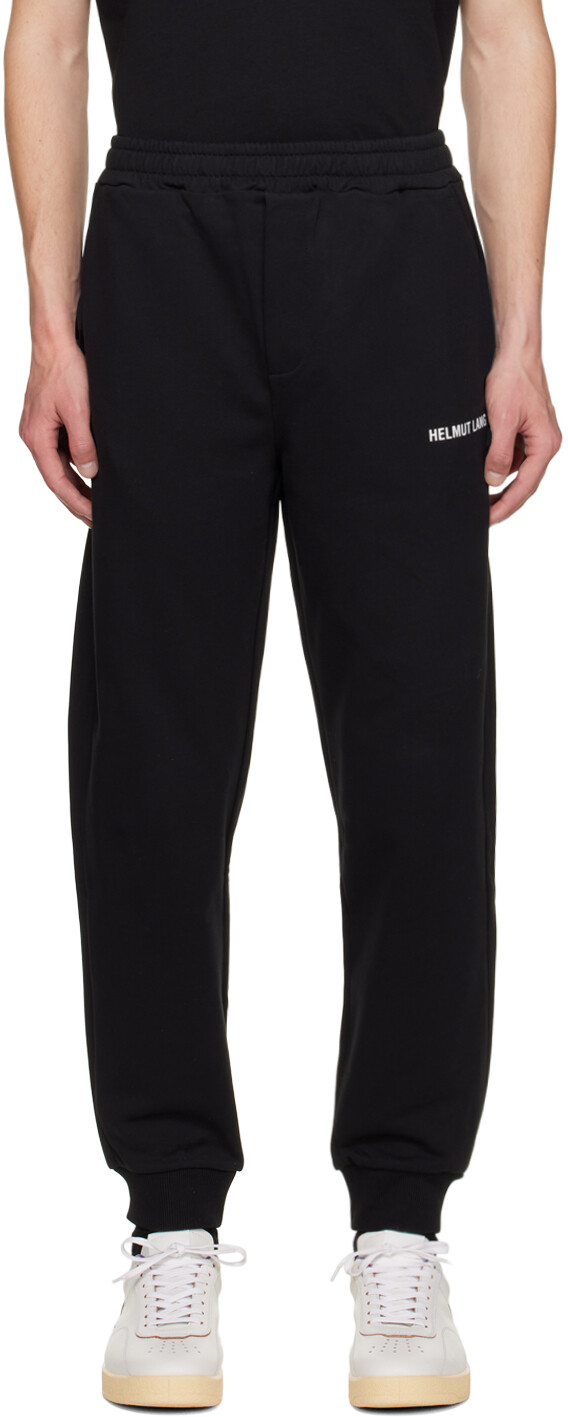 

Черные брюки для отдыха с принтом Helmut Lang, Черный