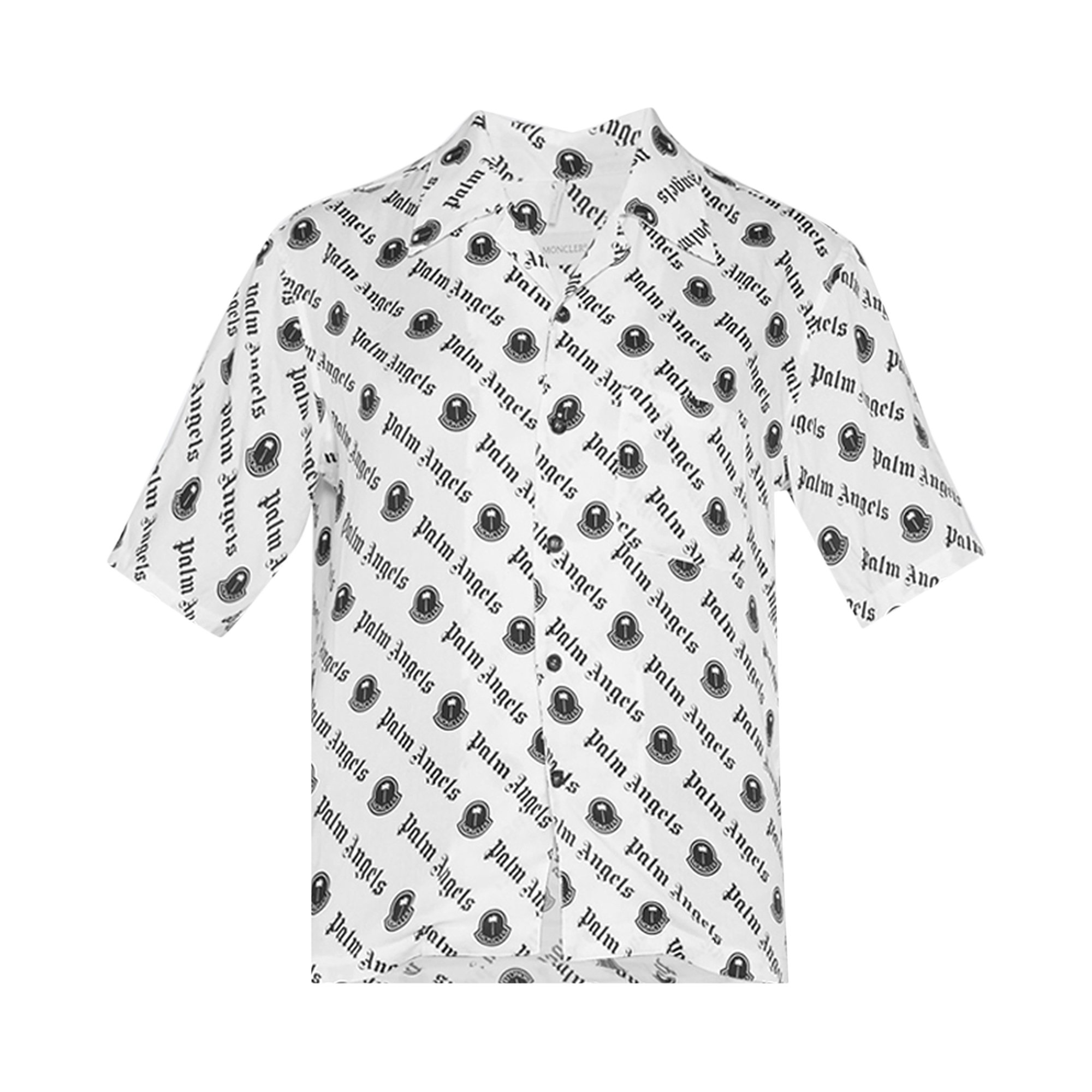 Рубашка Moncler Genius x Palm Angels Белый/Черный рубашка поло с логотипом moncler x palm angels moncler genius темно синий
