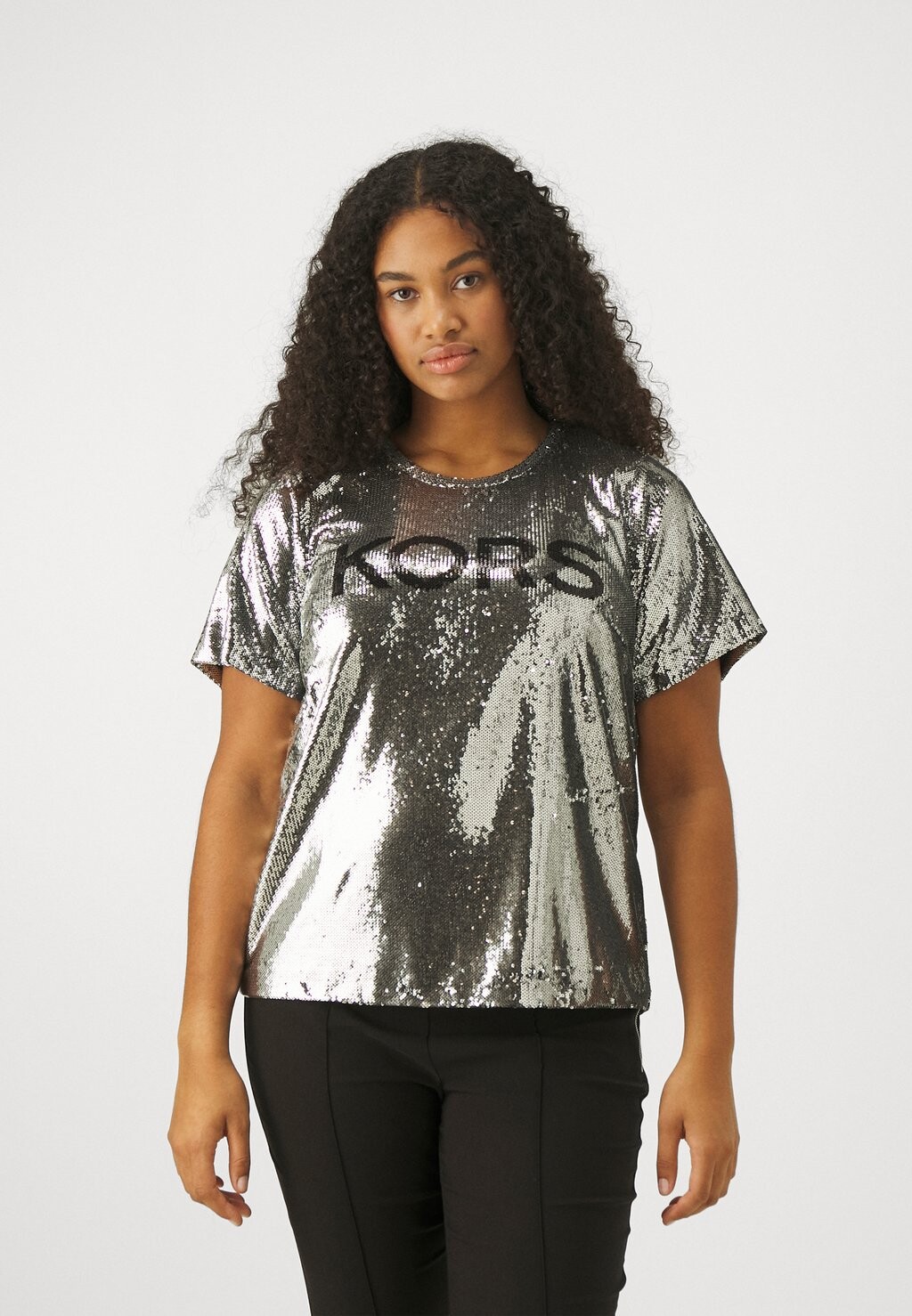 

Футболка с принтом SEQUIN CLASSIC TEE MICHAEL Michael Kors, черный