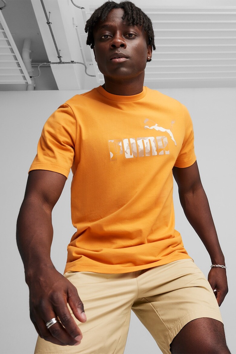 

Хлопковая футболка Ess+ с камуфляжным принтом Puma, желтый
