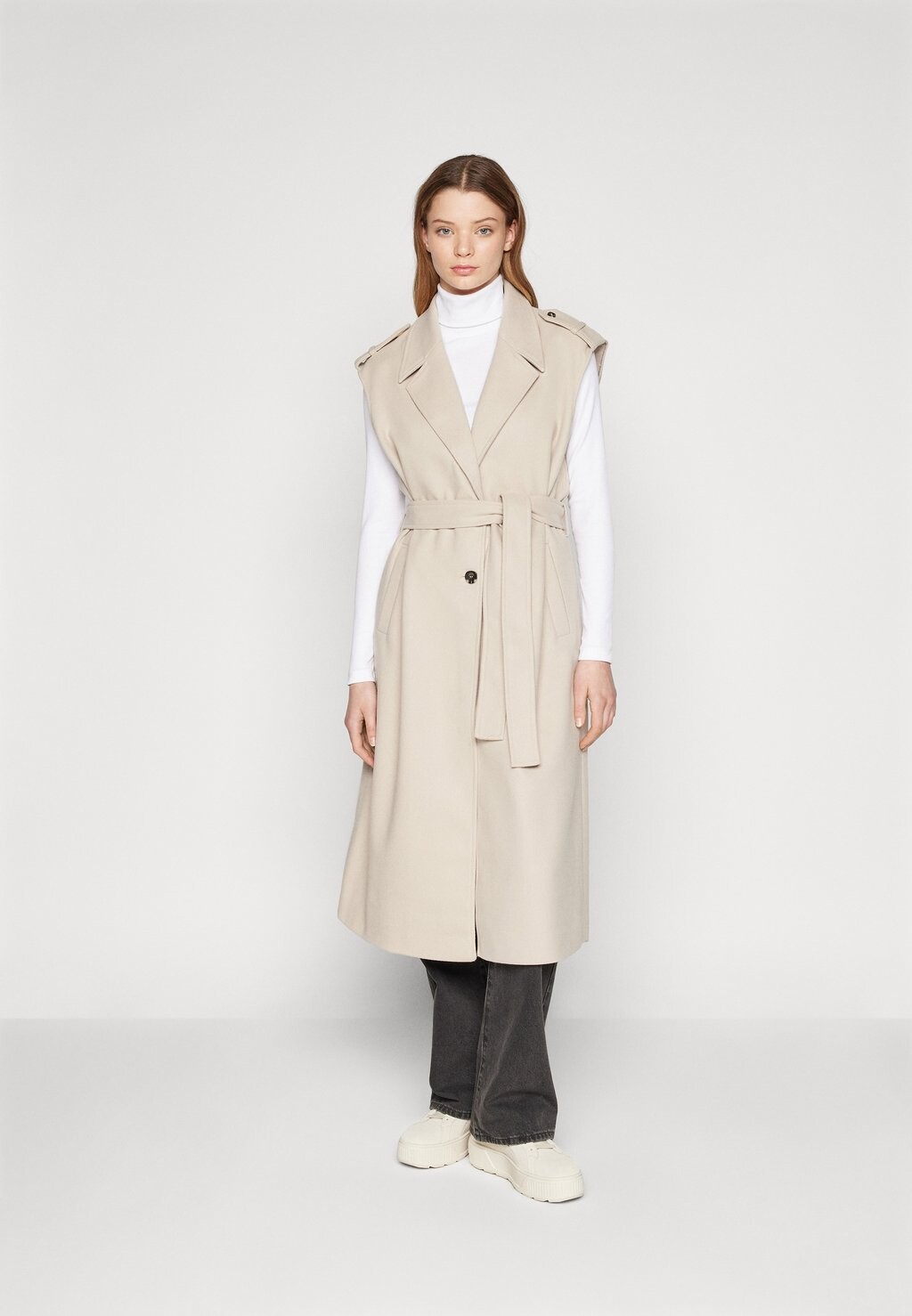 

Жилет VISOLO LONG VEST VILA, цвет feather gray