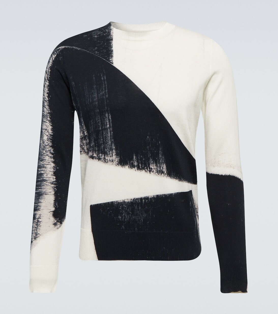 

Жаккардовый свитер с принтом Brushstroke Alexander McQueen, белый