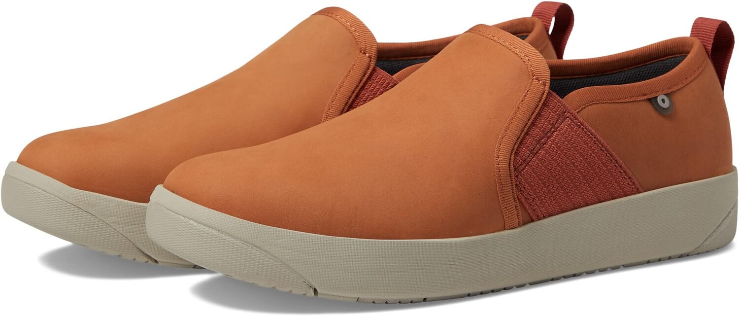 Кроссовки Kicker Slip-On Elastic Leather Bogs, цвет Burnt Orange