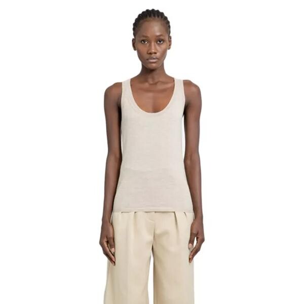 

Футболка fitted cashmere tank top Max Mara, бежевый