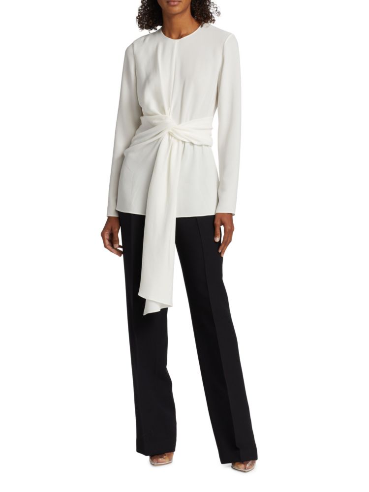 Блузка с завязкой на талии Lafayette 148 New York, цвет Cloud пиджак lafayette черный 40 размер