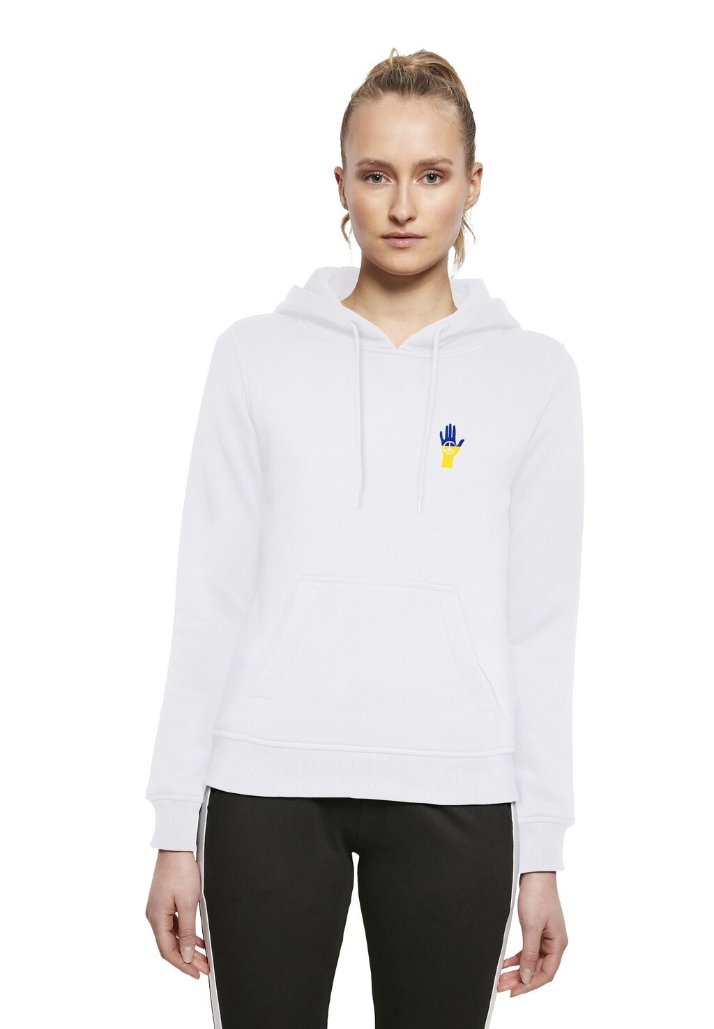 

Толстовка с капюшоном PEACE 2 COLOR HAND Merchcode, белый