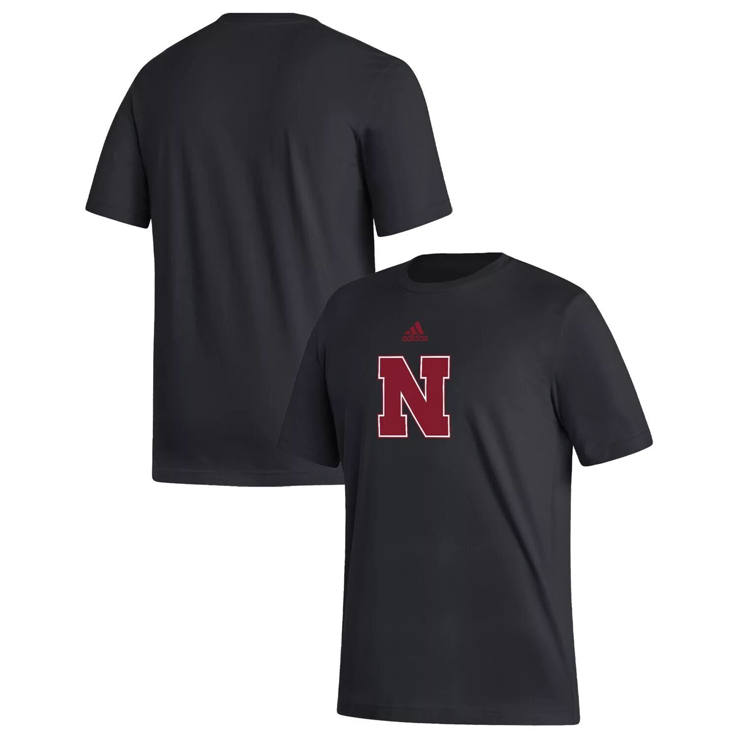 

Мужская черная футболка adidas Nebraska Huskers Team Locker с логотипом Fresh Recycled, Черный