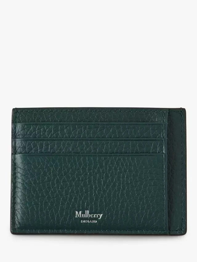 

Картхолдер Mulberry Heavy Grain Leather, цвет mulberry/green