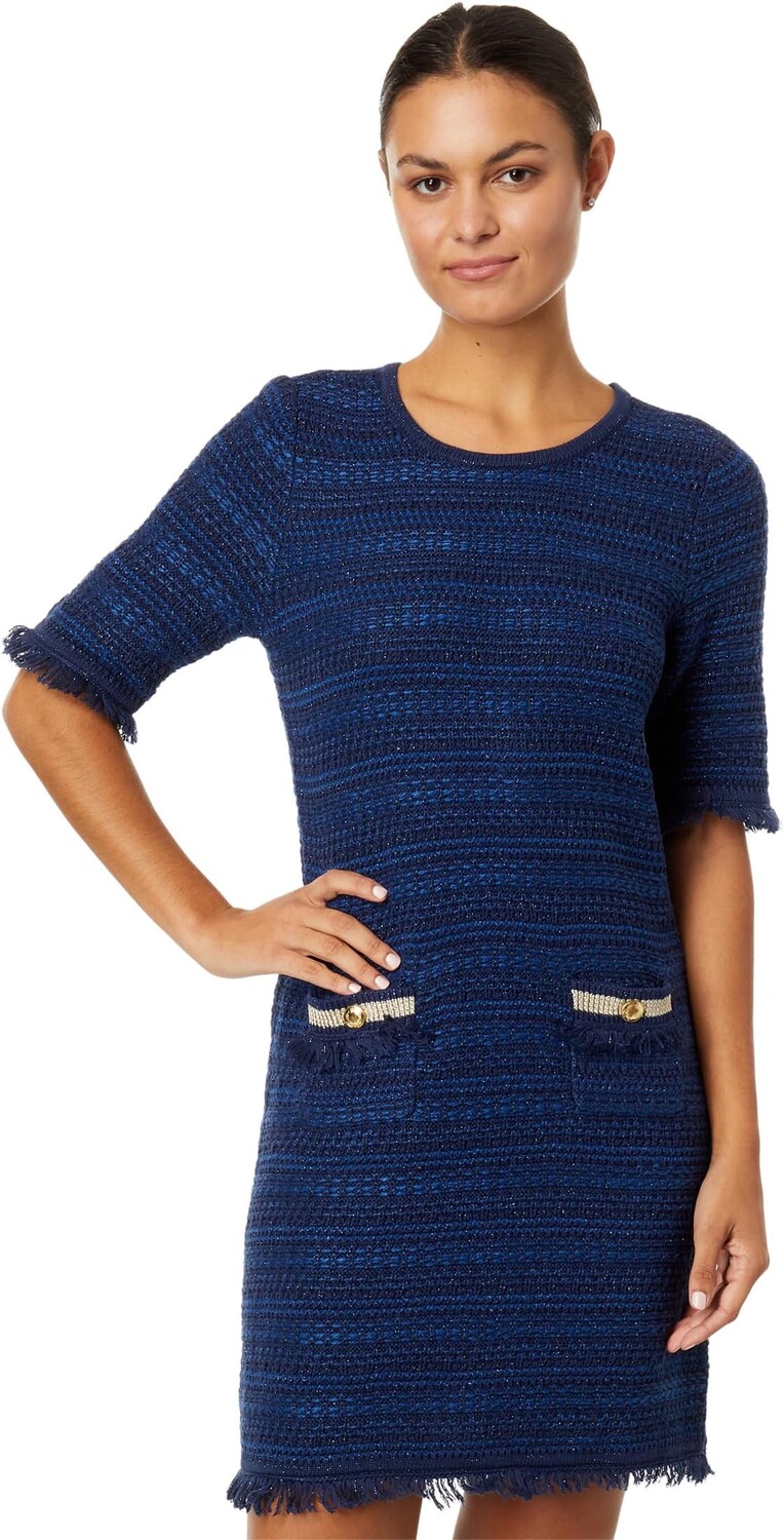 

Платье-свитер Beckington Lilly Pulitzer, цвет True Navy Metallic