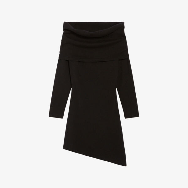

Трикотажное мини-платье с открытыми плечами Claudie Pierlot, цвет noir / gris
