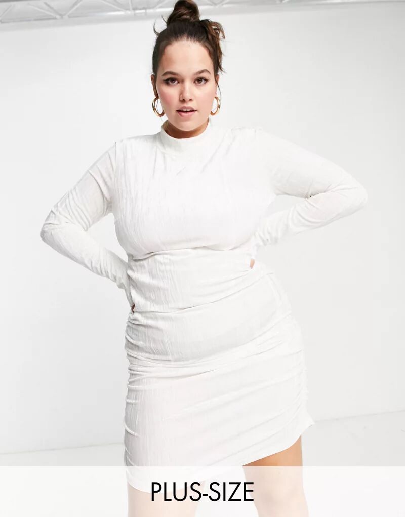 Облегающее мини-платье Extro & Vert из блестящего бархата с высоким воротником керамогранит porcelanicos hdc blanco negro bas blanco 59 brillo rect 59х59 см