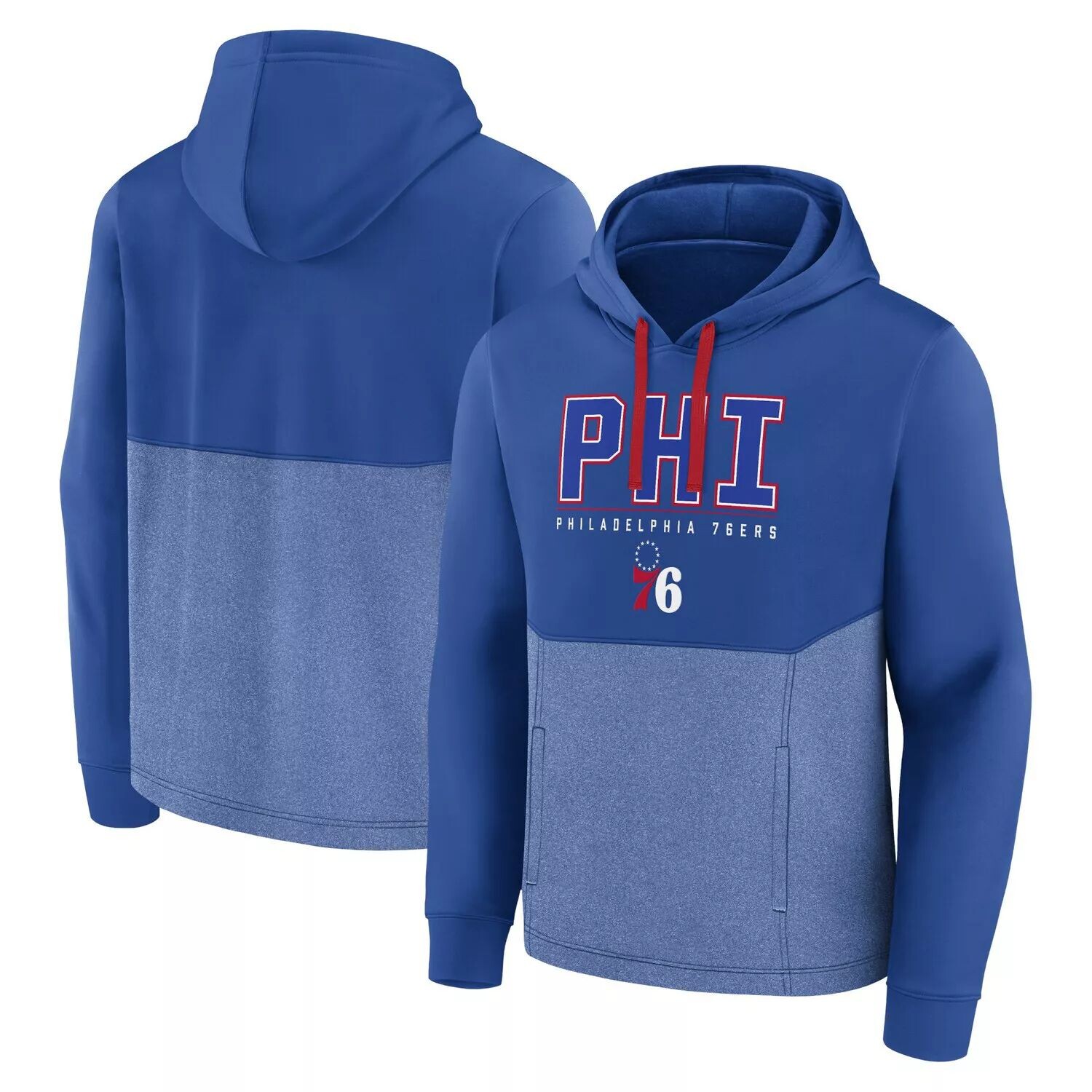 

Мужской фирменный пуловер с капюшоном Royal Philadelphia 76ers Successful Tri-Blend Fanatics