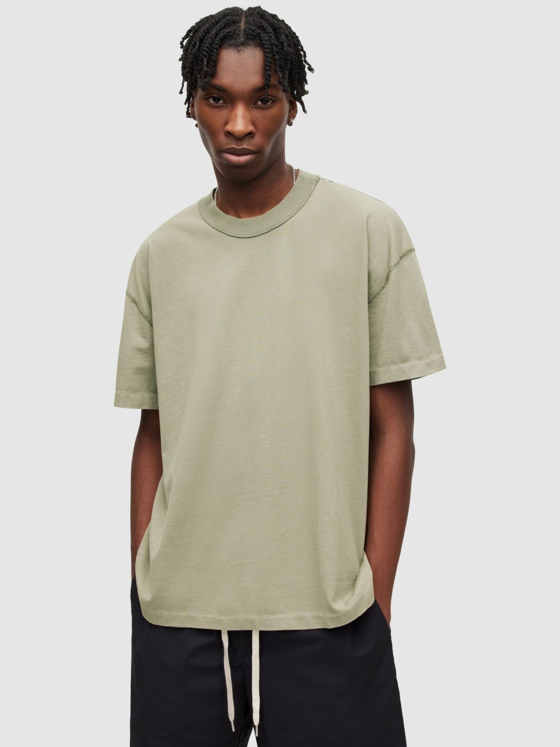 

AllSaints Isac Футболка с короткими рукавами и круглым вырезом, зеленый лист