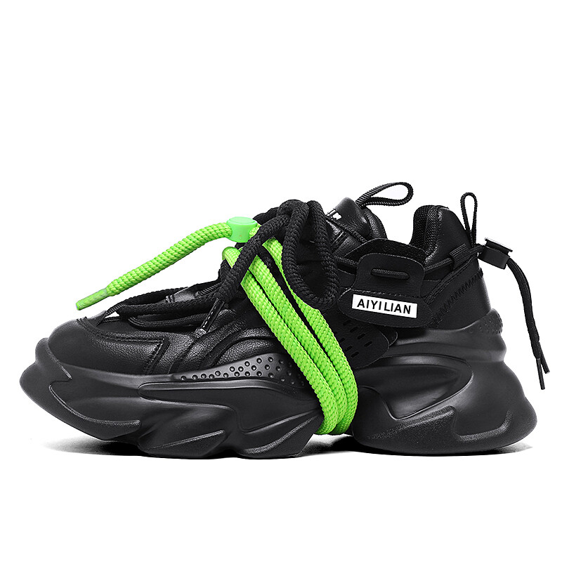 

Кроссовки унисекс с низким верхом Love Elaine, цвет Black and green leather surface