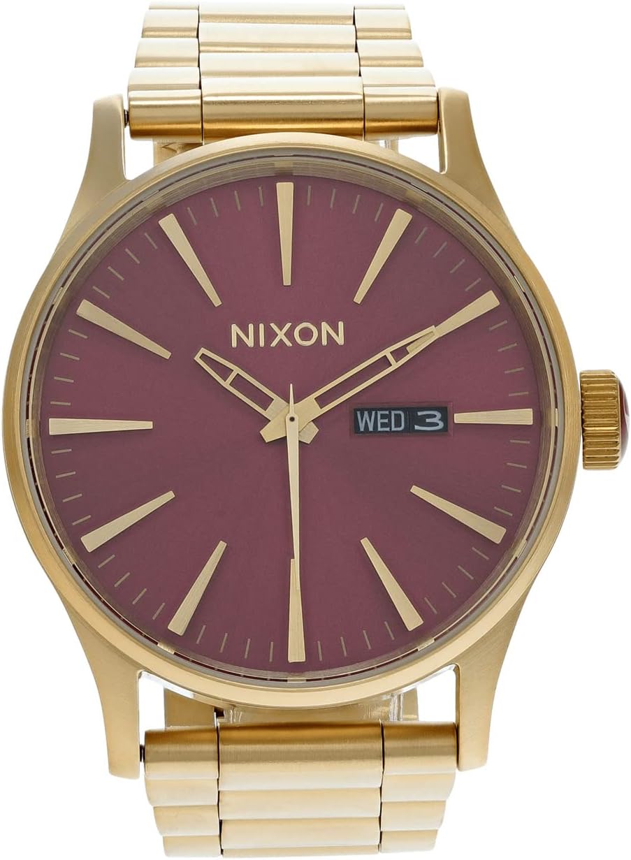 Часы Sentry SS Nixon, цвет Oxblood Sunray/Gold