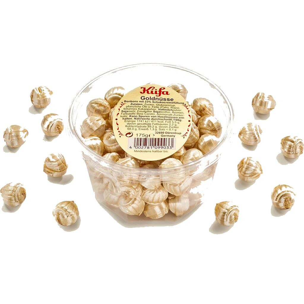 

Конфеты Küfa Goldnuts карамельные с шоколадно-сливочной начинкой 175г Küfa-Werk
