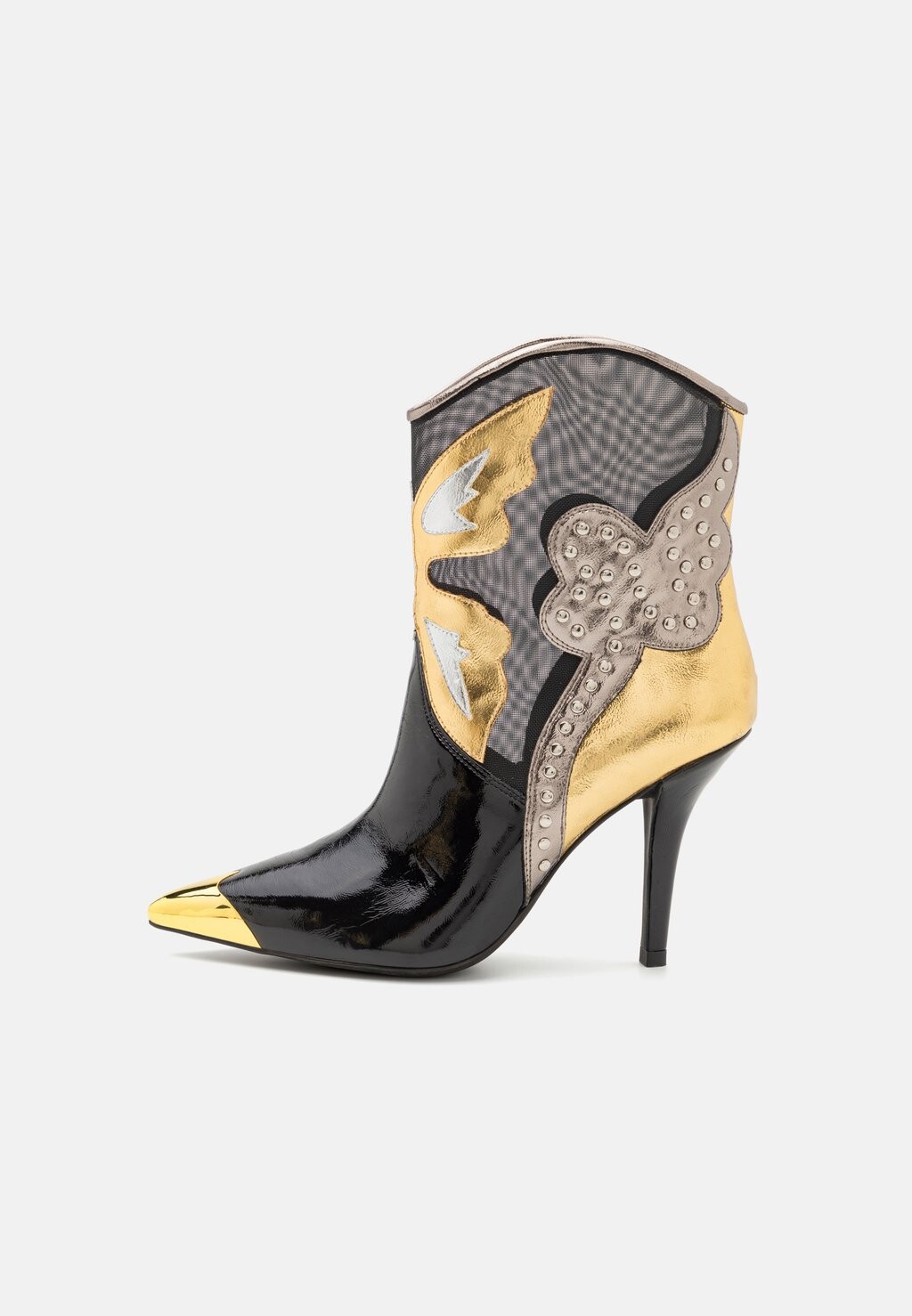 

Ботильоны на высоком каблуке Jeffrey Campbell, цвет black/multi-coloured