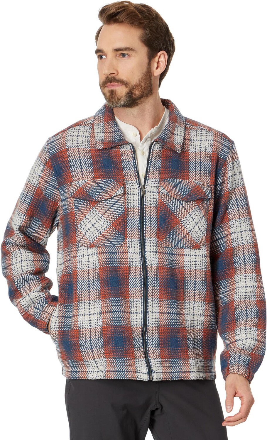 

Рубашка prAna Heritage Zip Flannel Standard Fit Prana, цвет Dark Sky