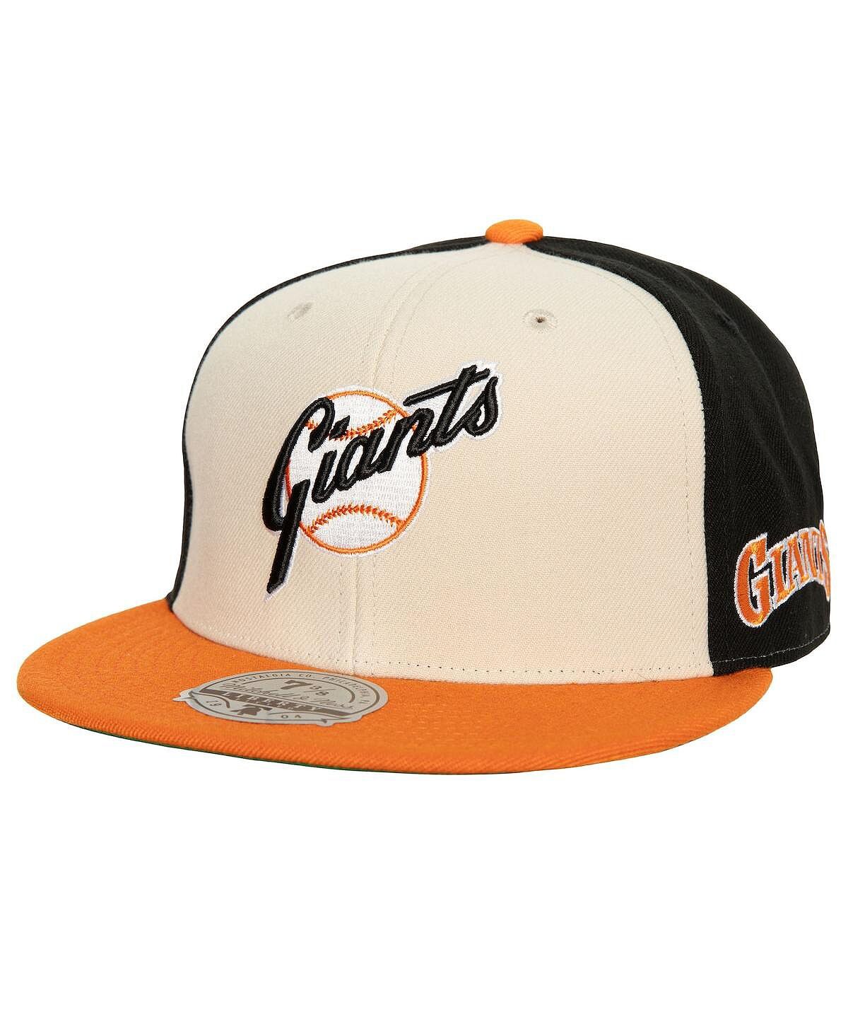 

Мужская кремовая, оранжевая облегающая шляпа San Francisco Giants 25 Years Homefield Mitchell & Ness