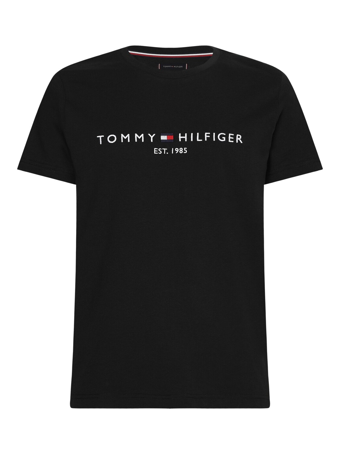 

Футболка с круглым вырезом и логотипом Tommy Hilfiger Big & Tall, черная, Черный