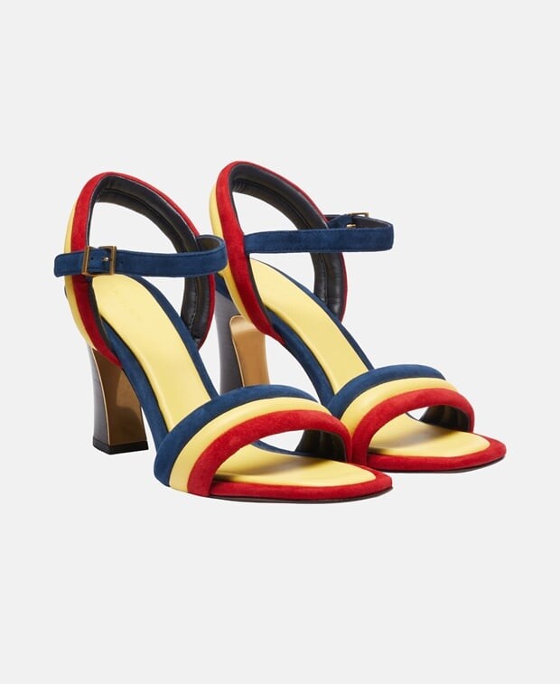 

Босоножки на каблуке Tory Burch, темно-синий
