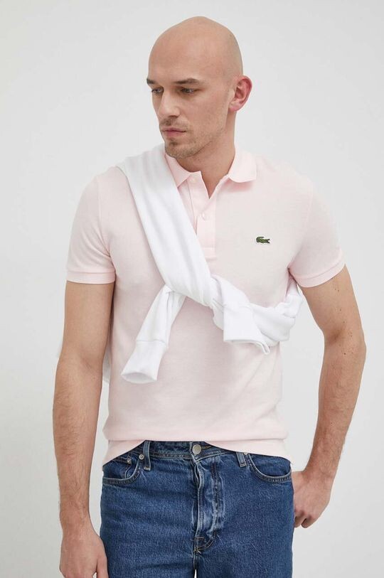 

Хлопковое поло Lacoste, розовый