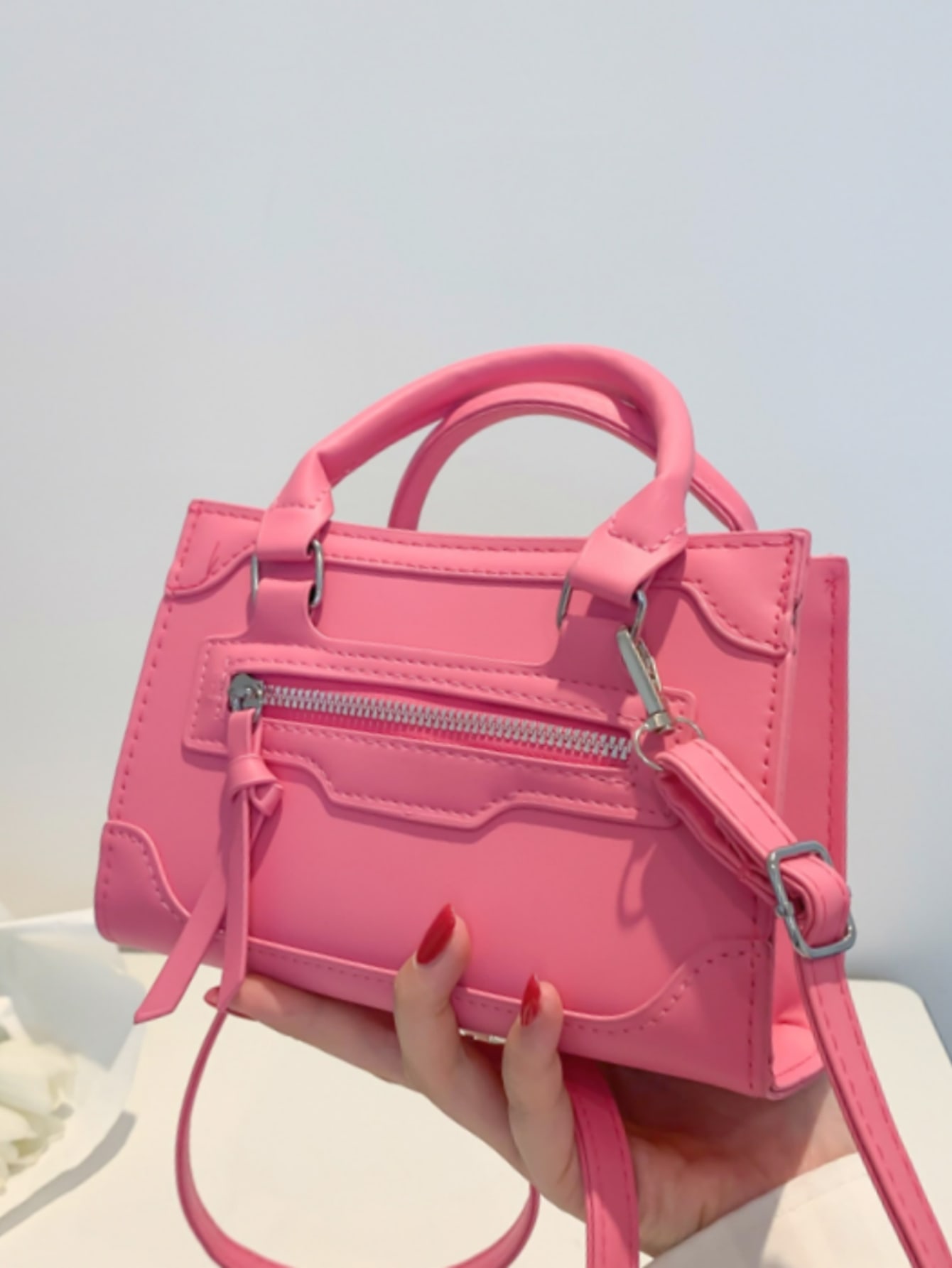 Мини-модная сумочка с регулируемым плечевым ремнем, розовый рюкзак с принтом рюкзак с регулируемым плечевым ремнем и мягкой подкладкой mountain warehouse розовый