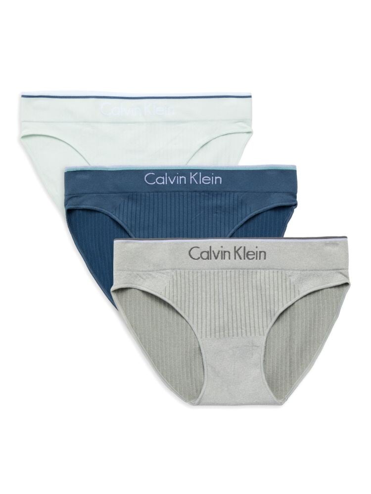 

Комплект из 3 трусов бикини Calvin Klein, синий