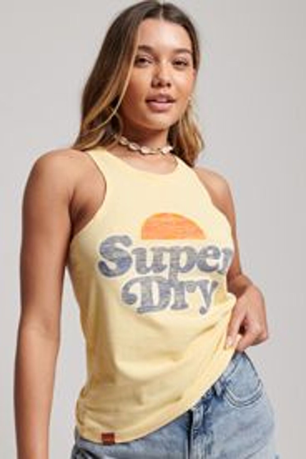 

Классическая футболка без рукавов Vintage Cooper Superdry, желтый