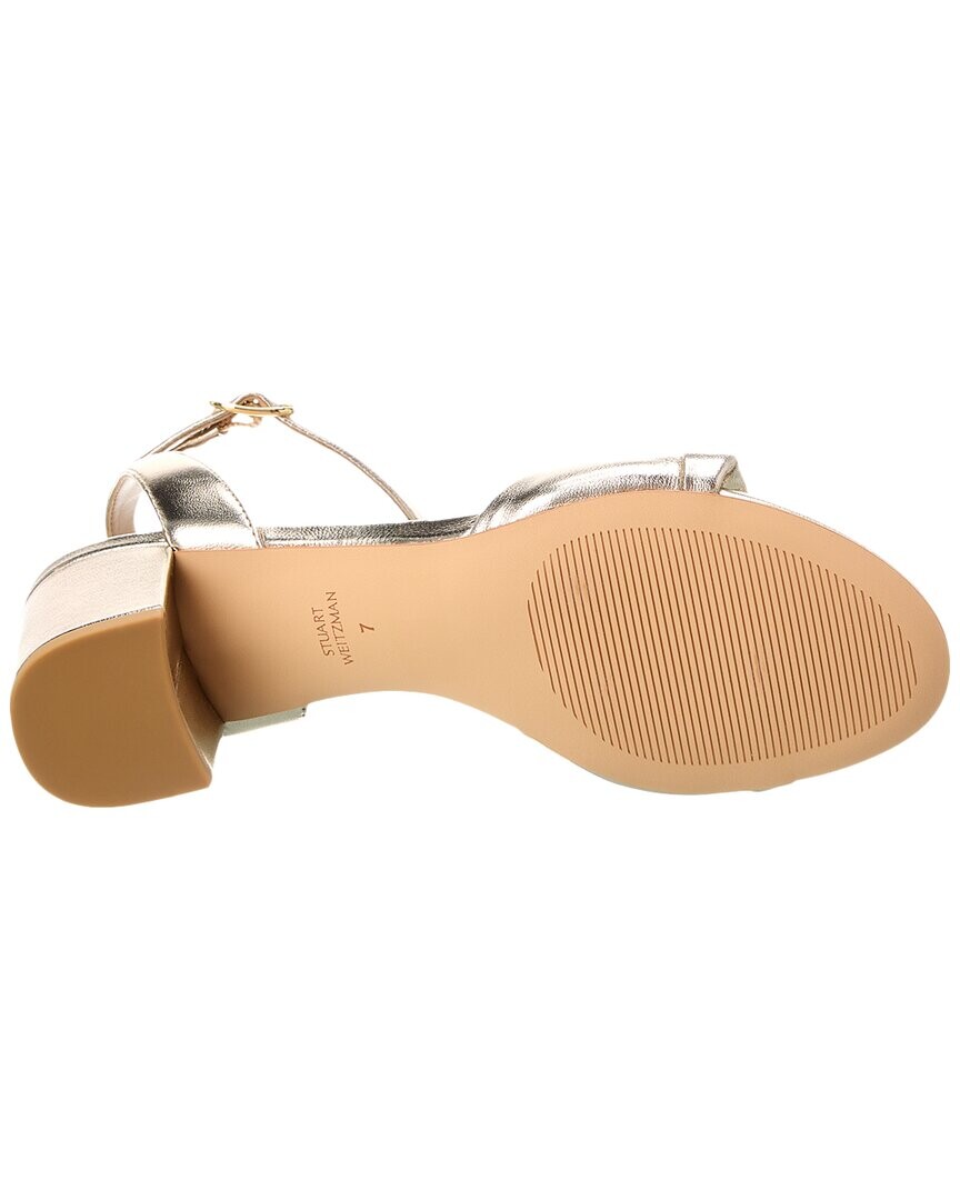 

Кожаные сандалии Stuart Weitzman Everly 50, золото
