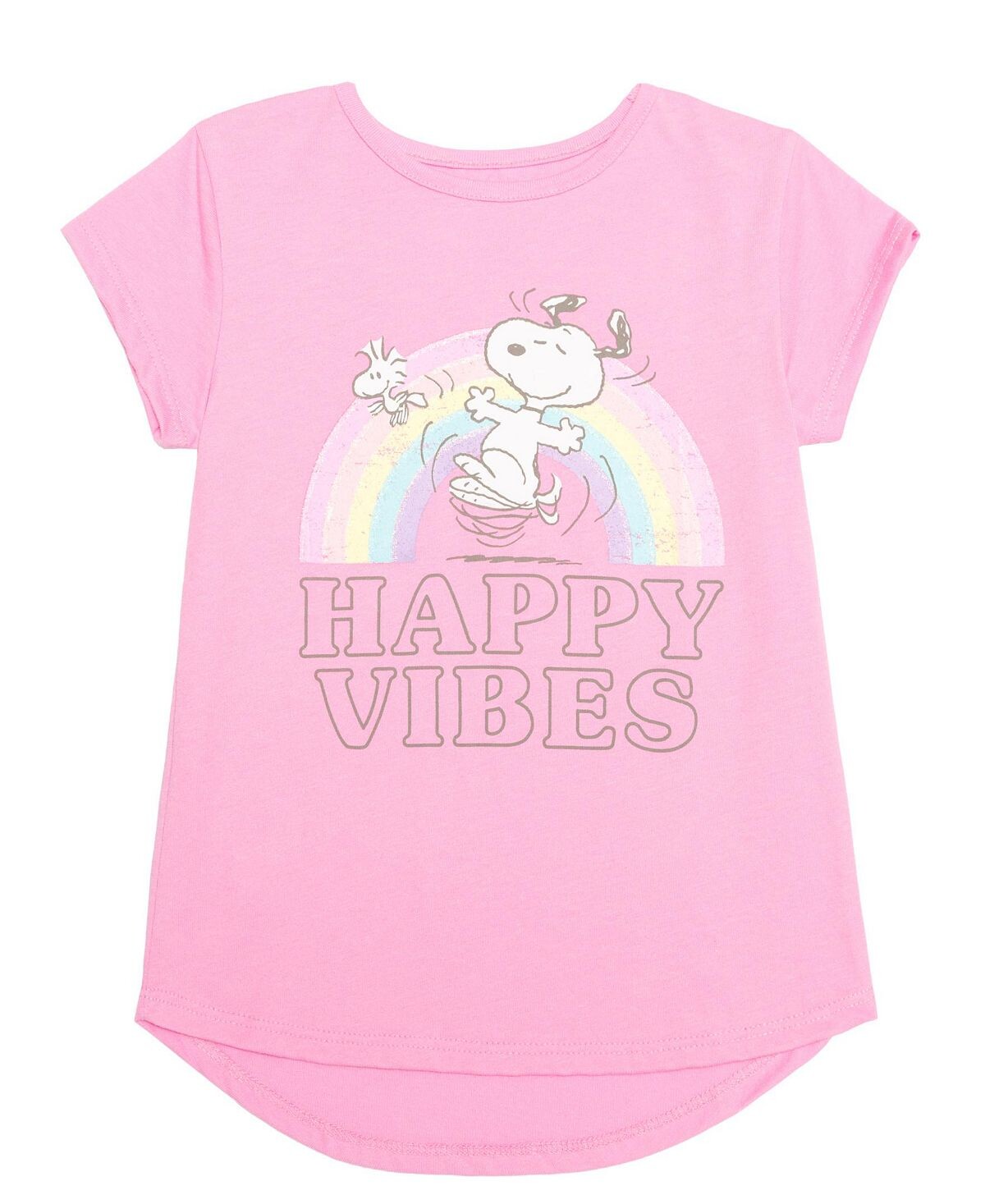 

Футболка с короткими рукавами Disney Little Girls Snoopy Happy Vibes Peanuts