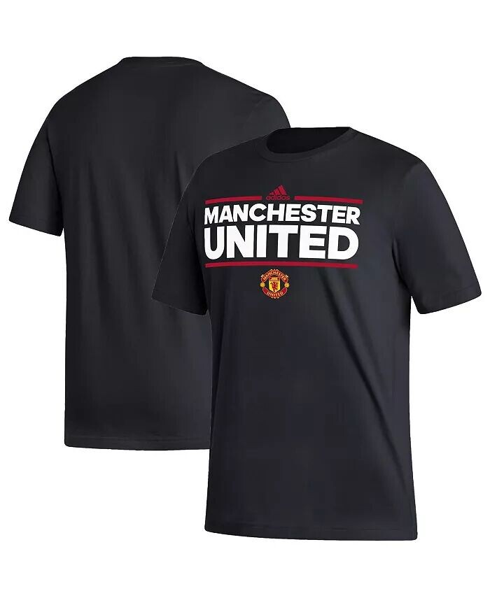 

Мужская черная футболка Manchester United Dassler Adidas, черный