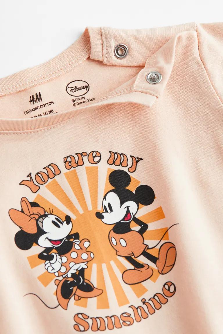 

Боди с принтом H&M, розовый