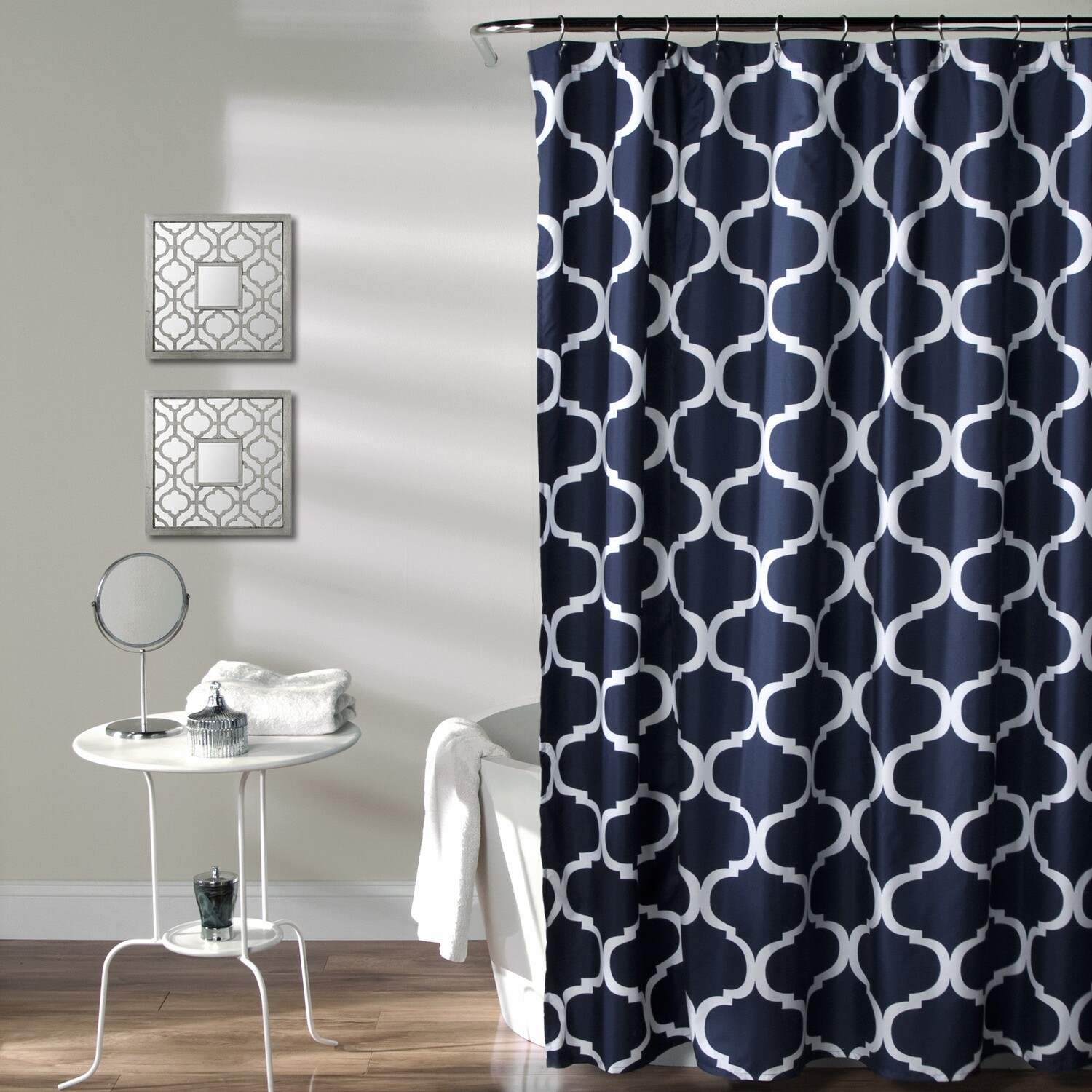 

Гео занавеска для душа Lush Decor, цвет Navy