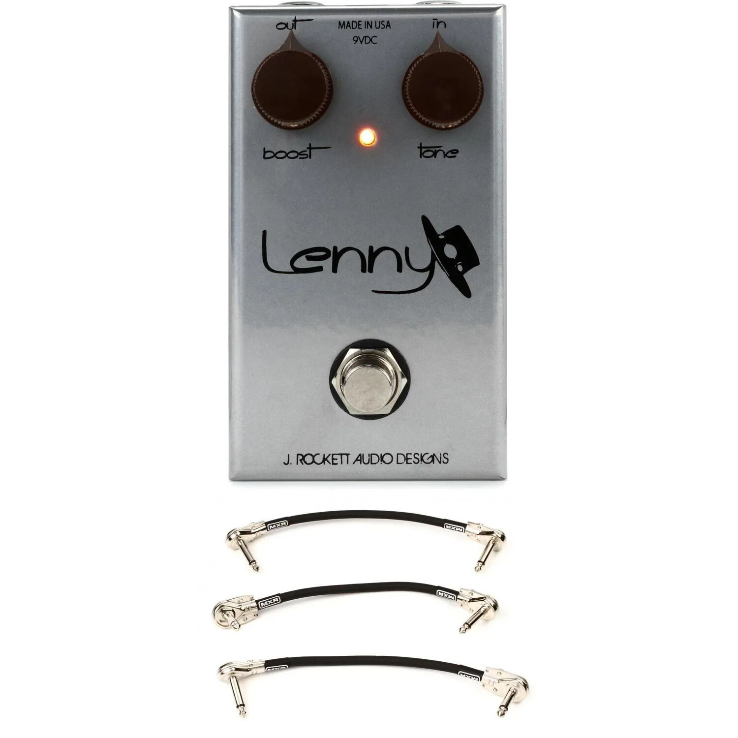 

J. Rockett Audio разработала педаль Lenny Boost/Overdrive с тремя соединительными кабелями