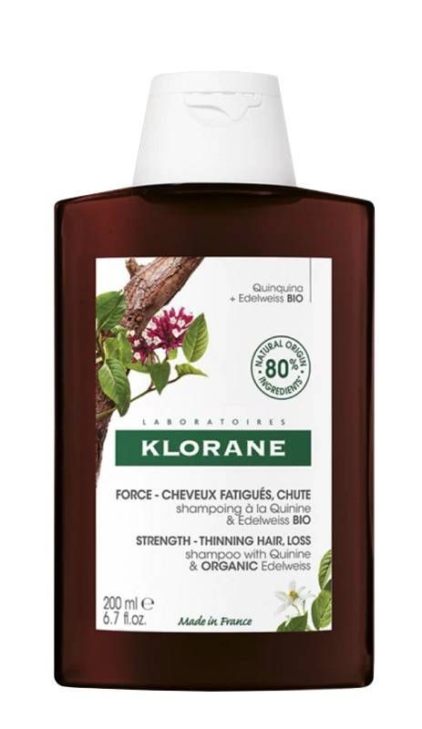 Klorane Chinina i Organiczna Szarotka шампунь, 200 ml