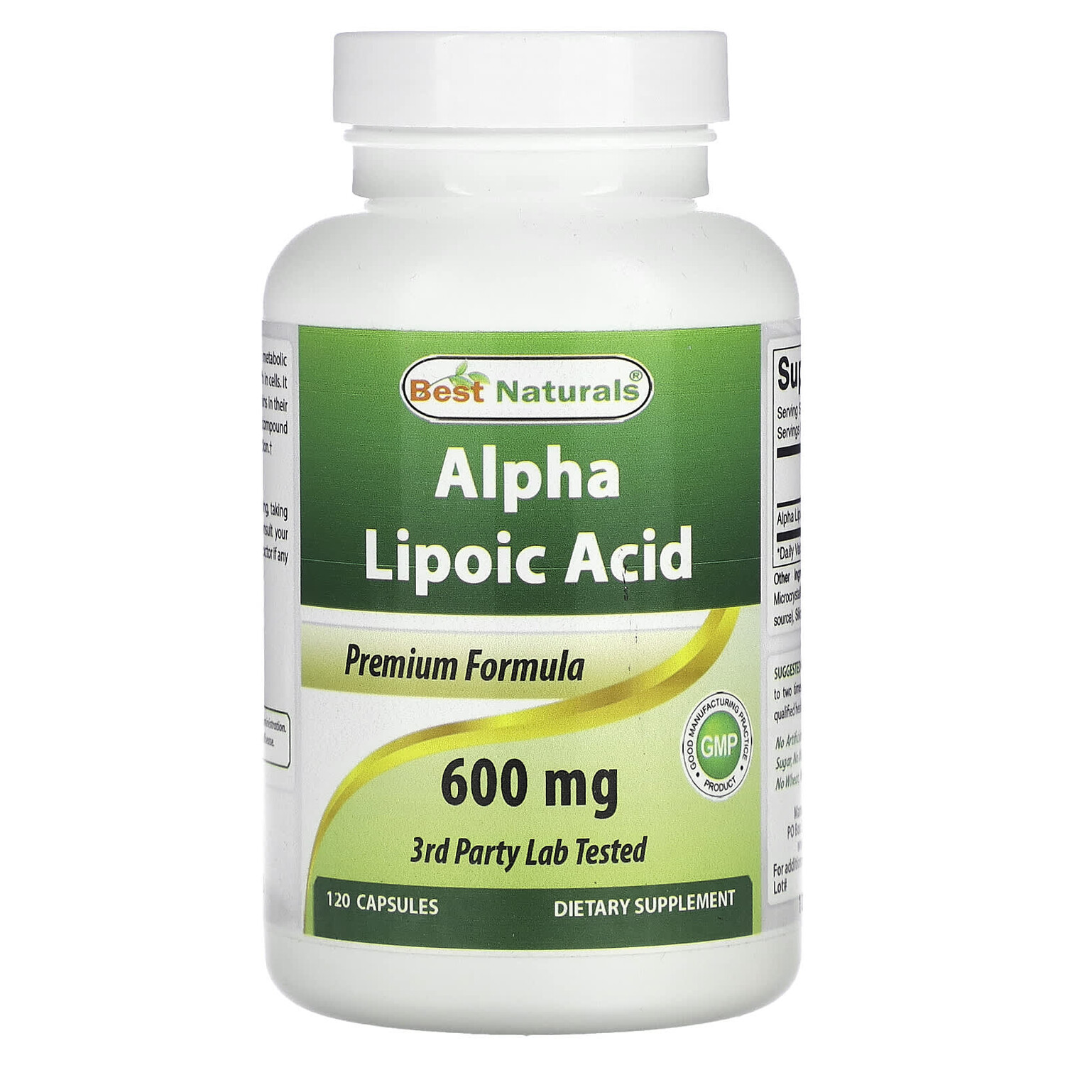 

Alpha Lipoic Acid, 600 mg, 120 Capsules, Best Naturals