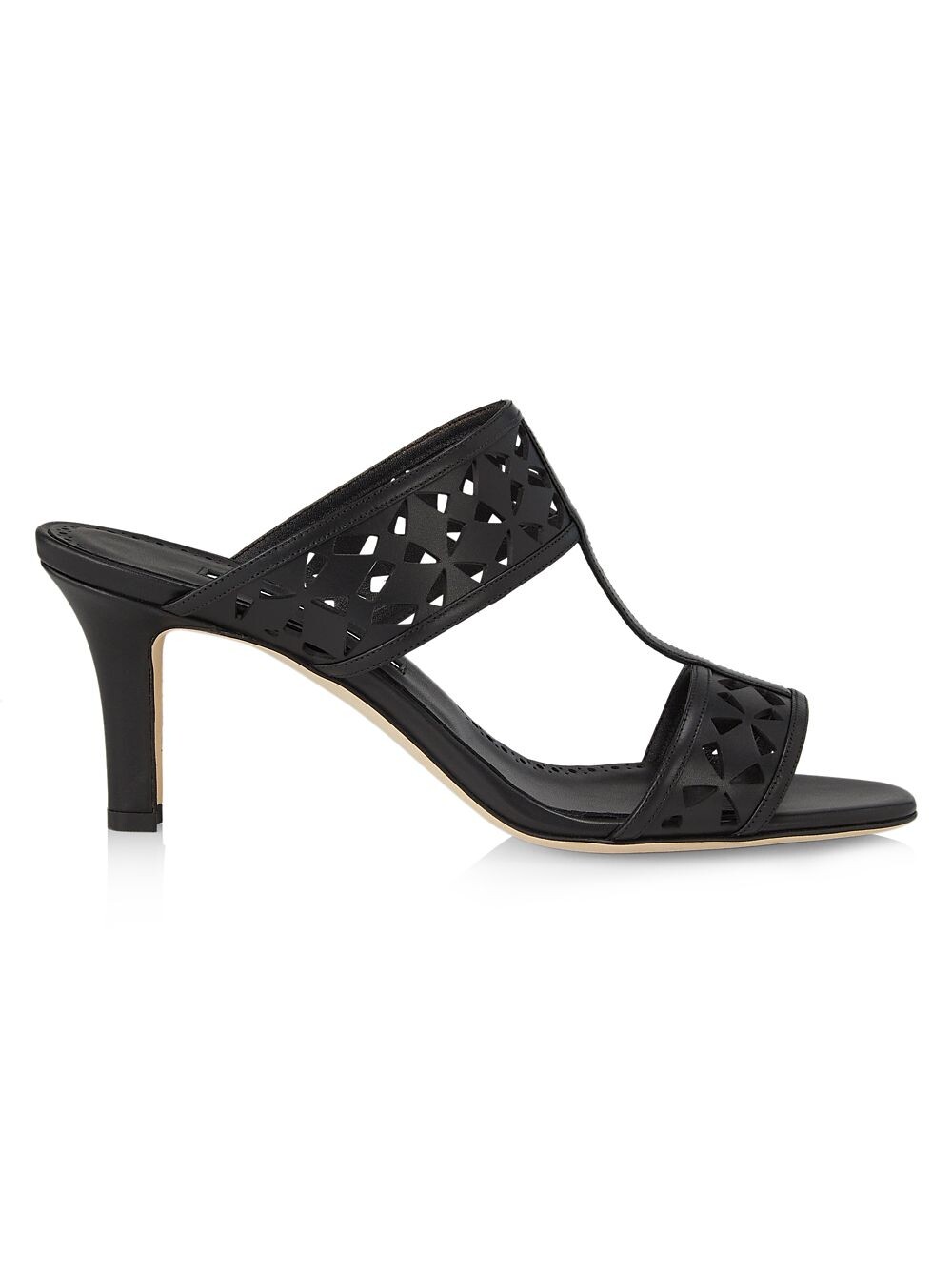 

Кожаные сандалии Sophocles 70MM с вырезами Manolo Blahnik, черный