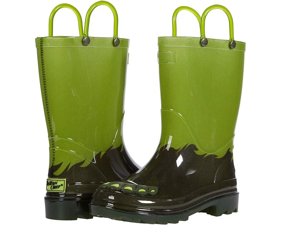 

Ботинки Western Chief Monster Foot Lighted PVC Boot, зеленый