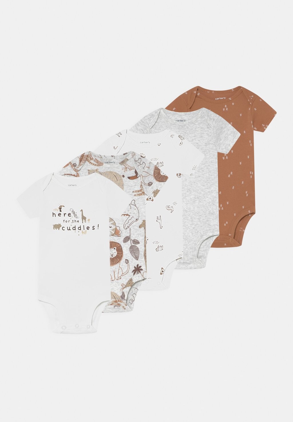 

Боди UNISEX 5 PACK Carter's, цвет white/brown