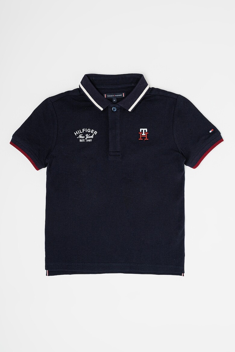 

Футболка Icon с воротником и вышивкой Tommy Hilfiger, синий
