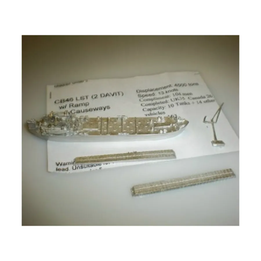 

LST (2) 2 шлюпбалки с плотом, Figurehead Ships - WWII Coastal Forces - British (1:1250) (Noble Miniatures)