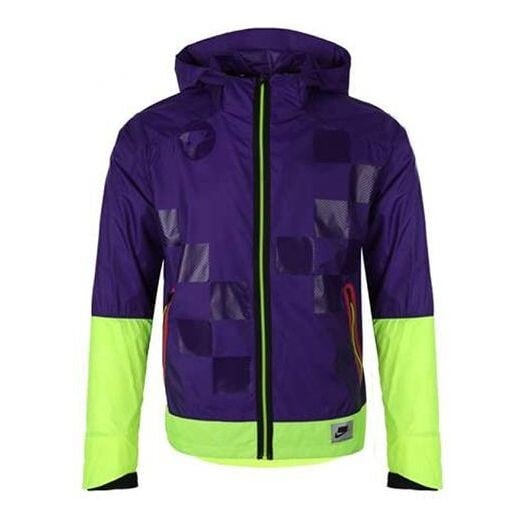 

Куртка Nike Shield Flash Colorblock Running Hooded Jacket Purple, фиолетовый