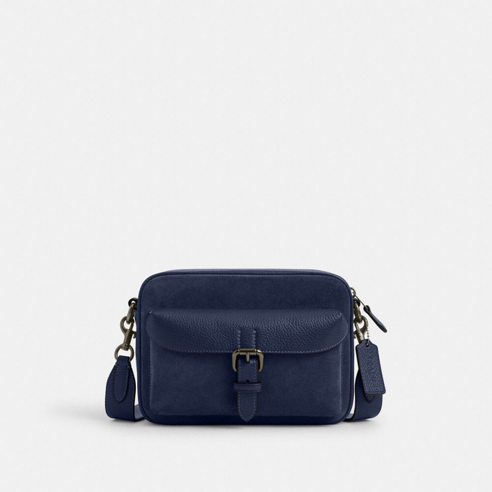 

Сумка через плечо Warner COACH, цвет black antique nickel/true navy