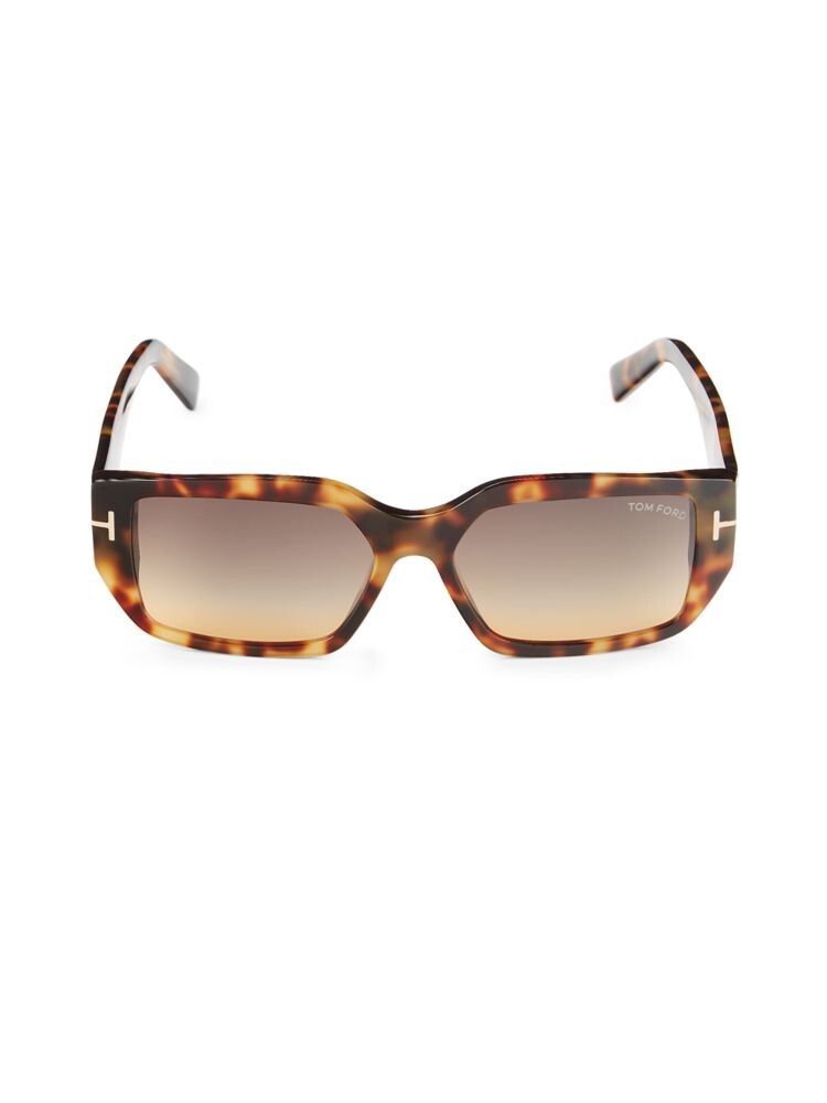 

Прямоугольные солнцезащитные очки 56MM Tom Ford, коричневый