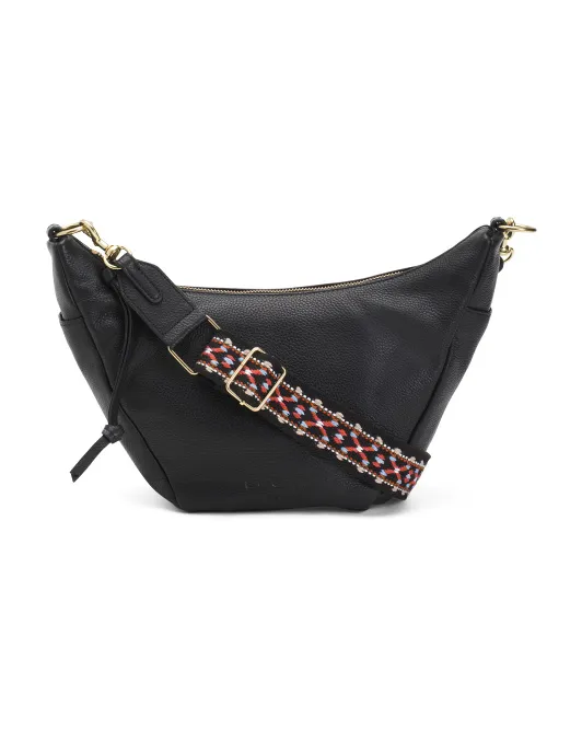 

Кожаная сумка через плечо Laya с гитарным ремешком Lucky Brand, черный