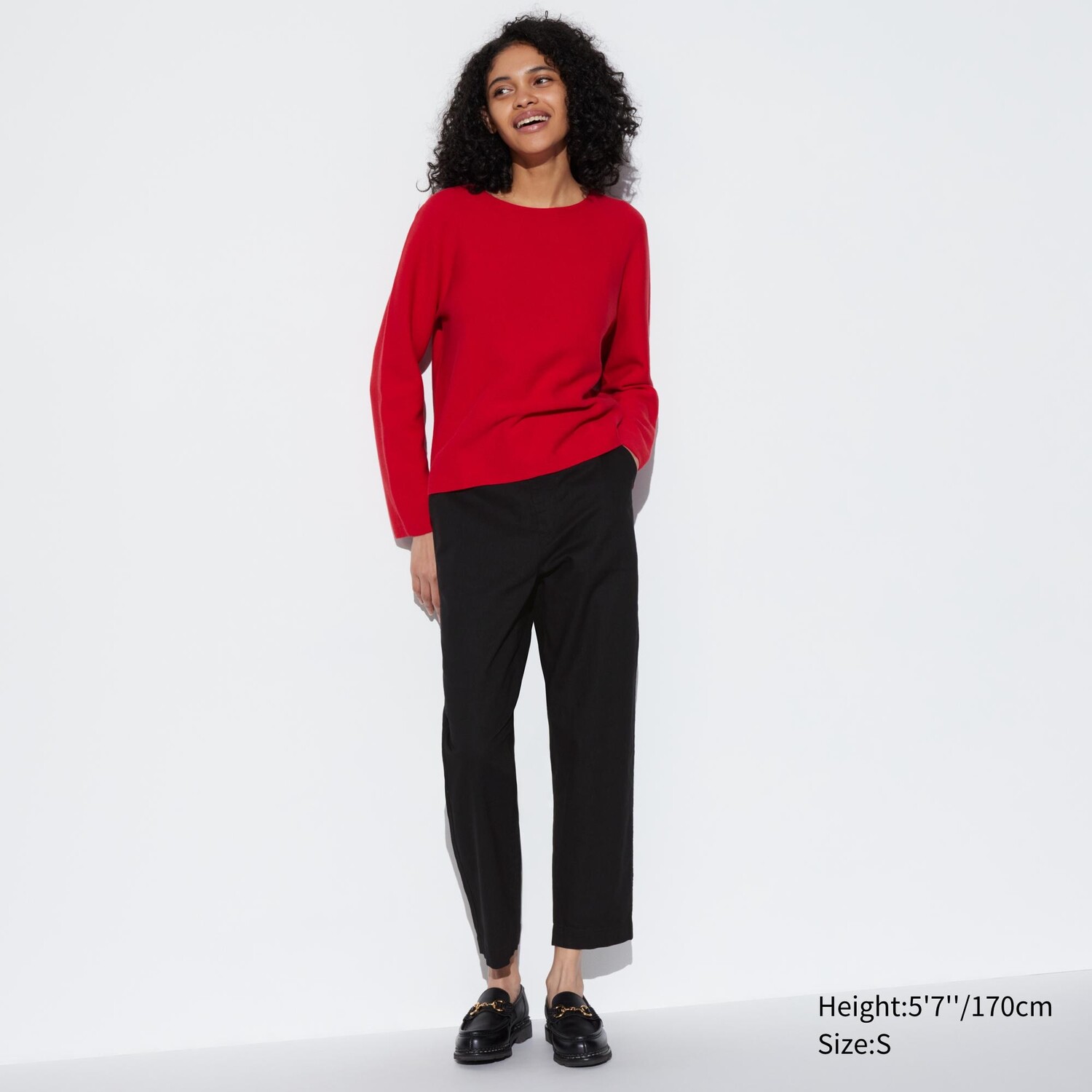 

Брюки из хлопкового льна UNIQLO, черный