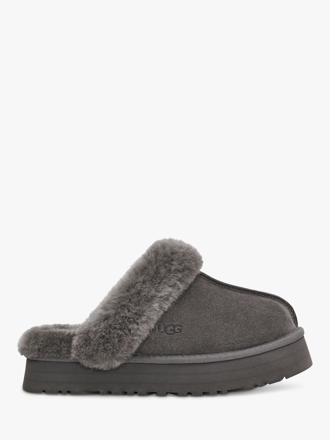 

Замшевые тапочки UGG Disquette, темно-серый