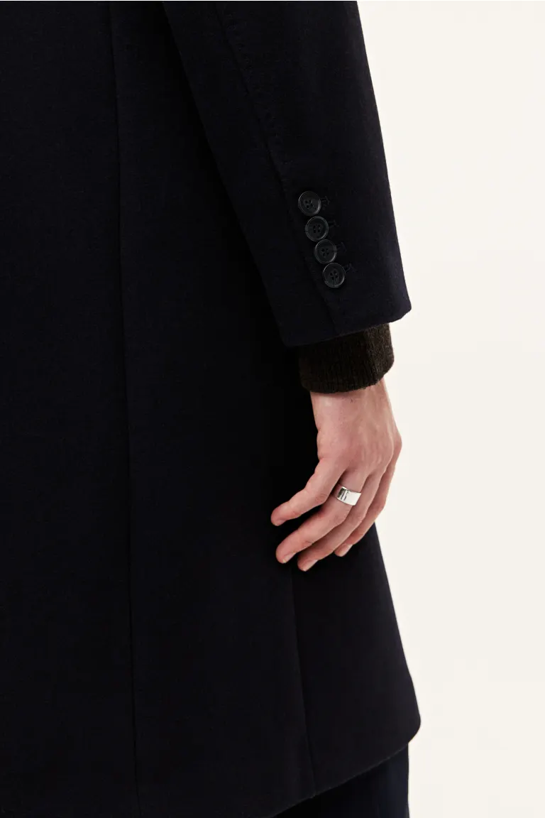 

Пальто из смесовой шерсти H&M, синий